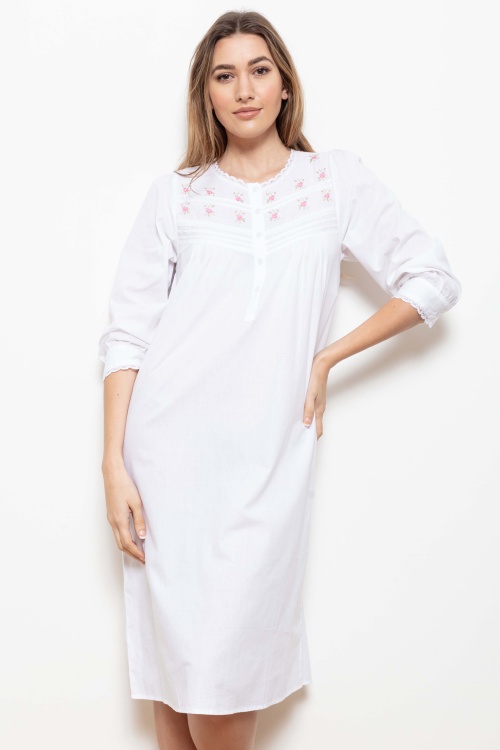 Honor 3/4 Sleeve Cotton Lawn Nightdress